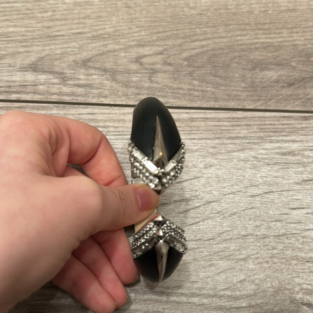 Alexis Bittar bangle bracelet smoky lucite sparkle - Picture 13 of 13